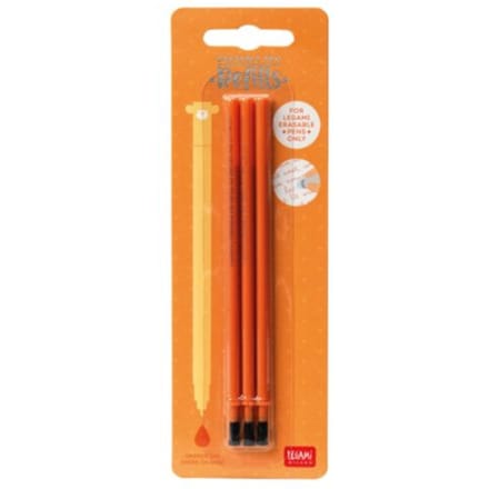 Legami Erasable Pen Refills - 3 stuks Oranje - Navulling