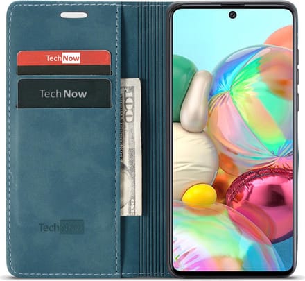 Hoesje geschikt voor Samsung Galaxy A71 - Book Case Leer Slimline Blauw