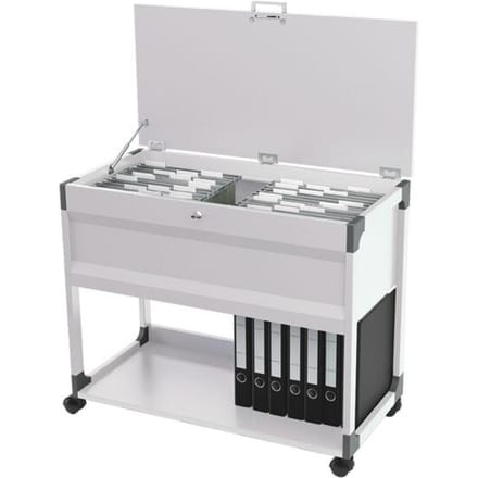 Hangmappenwagen System File Trolley 100 Multi Top, grijs