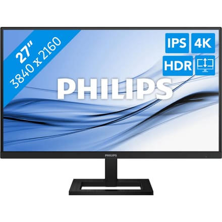 Philips 27E1N1900AE LCD-monitor Energielabel F (A - G) 68.6 cm (27 inch) 3840 x 2160 Pixel 16:9 4 ms HDMI IPS LCD