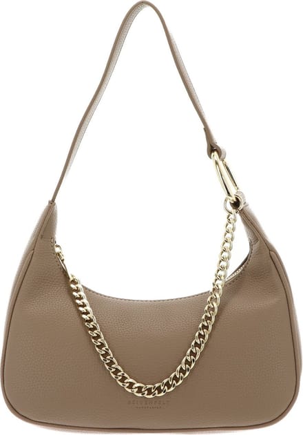 SEIDENFELT MANUFAKTUR Schoudertas Svedala Shoulderbag Smooth Taupe / Gold