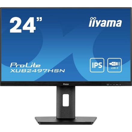 iiyama ProLite XUB2497HSN-B2 - 24 inch - Full HD - IPS - USB-Hub (5x) - USB-C Dock