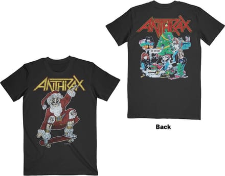 Anthrax - Vintage Christmas Heren Tshirt - S - Zwart