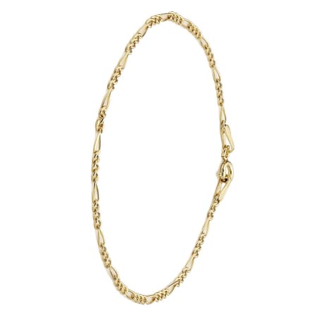 Lucardi Dames Armband figaro - 9 karaat - Armband - Cadeau - 18 cm - Geelgoud
