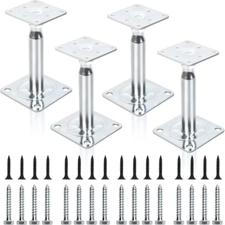 Verstelbare Paaldragers voor Hekken en Pergola's - Hoogte 100-150 mm, Staal