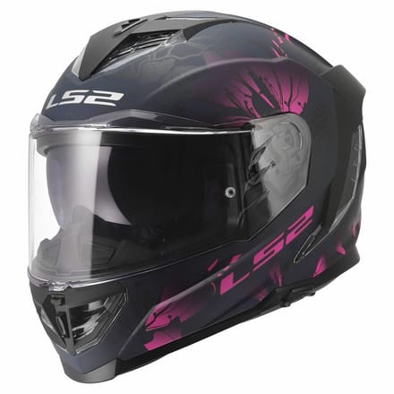 LS2 Helm Storm III Burst FF818 zwart / roze maat XL