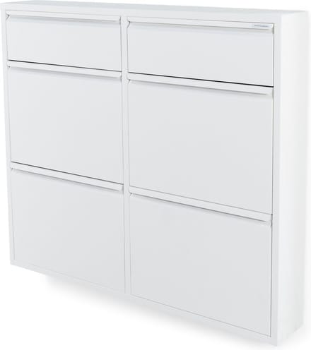 Spinder Design schoenenkast Billy 6 - Wit - 8 paar schoenen - Staal