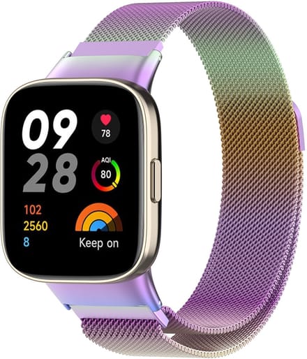 By Qubix - Milanese bandje - Multicolor - Geschikt voor Xiaomi Redmi Watch 3