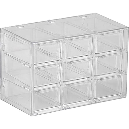 9 Vakken Desktop Opbergdoos Lade Ruimtebesparend Stofdicht Desktop Verdeelde Lade Transparant white