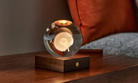 Amber Crystal Light 3D laser Dandelion