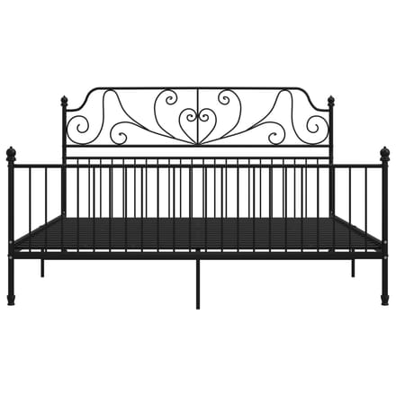 vidaXL - Bedframe - metaal - zwart - 180x200 - cm