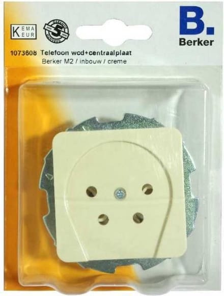 BERKER M2 telefoon wcd+centraalplaat, inbouw | CREME