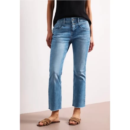 Straight Legs jeans met franje aan de zoom