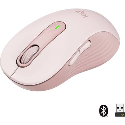 Logitech Signature M650 L Muis Radiografisch, Bluetooth Maat: L Optisch Roze 5 Toetsen 4000 dpi