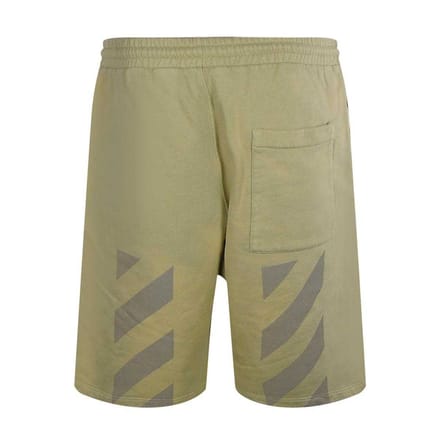 Off-White Heren Diag Tab Skate Sweat Shorts (Donker zand)