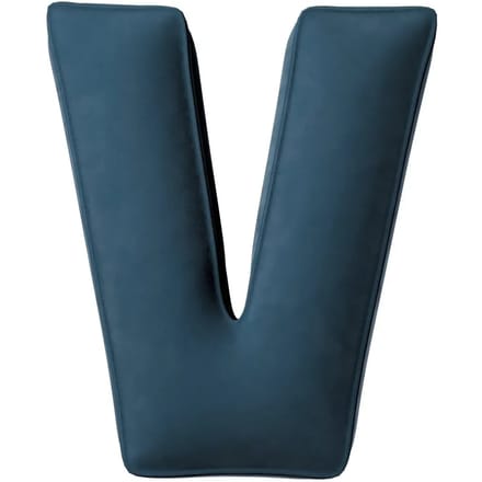 Kussen letter v Yellow Tipi Posh Velvet