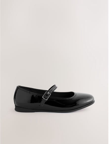Next - Meisjes - Leren Mary Jane-schoolschoenen - Zwart