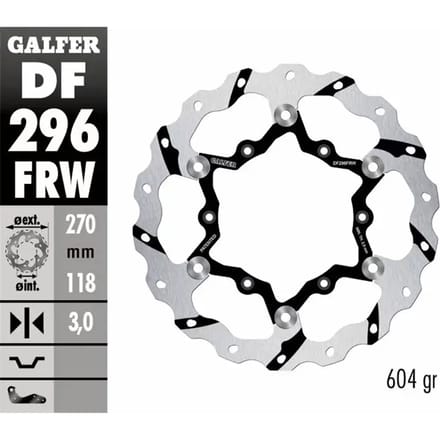 Zwevende remschijf voor Galfer Wave Tsunami YZ/YZF 250 21-