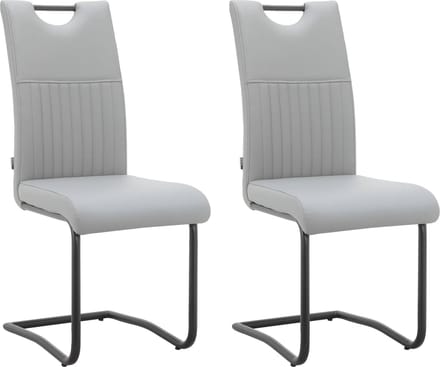 Sakai-Eetkamerstoel - Set van 2 - Grijs PU