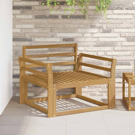 vidaXL Buiten Midden Sofa Massief Acaciahout Wit