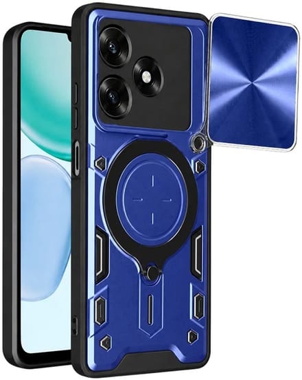 Hoesje geschikt voor HONOR X5c Plus - Techsuit CamGuard Pro Back Cover - Blauw