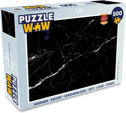 Puzzel Marmer look - Zwart - Luxe - Legpuzzel - Puzzel 500 stukjes