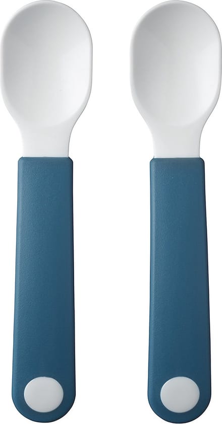 Mepal Mio oefenlepel – Set van 2 – Goede grip – Kinderservies – Deep blue