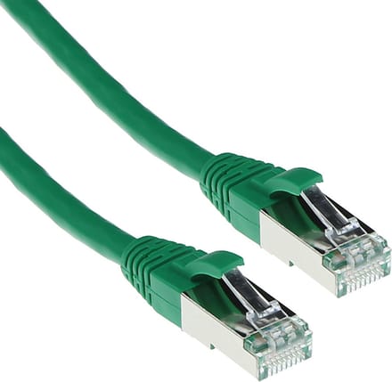 ACT Groene 2 meter SFTP CAT6A patchkabel snagless met RJ45 connectoren FB6702