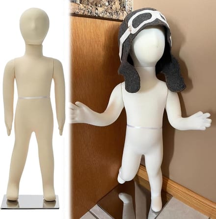 Kinder Paspop - Etalagepop Kinderen - Kleding Presenteren - Afneembare Armen - 1-14 Jaar - Beige