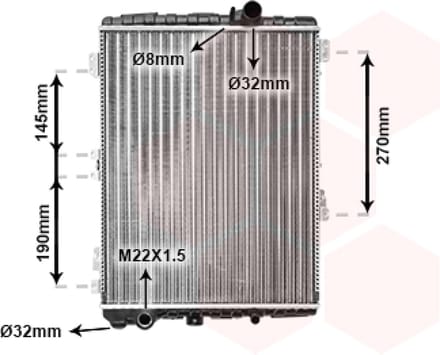 Van Wezel - RADIATOR VOOR AUDI 80 B3 1986-1991 855121251F