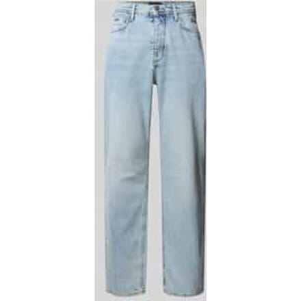 Straight fit jeans met logo-applicatie