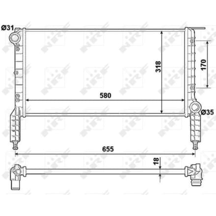 Radiator, motorkoeling NRF 53788