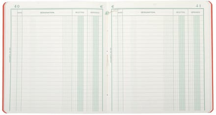 Exacompta Standaard register Ontvangsten - Uitgaven - 80 blad - Geassorteerd - 930E