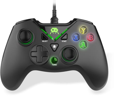 Freaks and Geeks Bedrade Controller - Ergonomische Triggers - Vibratie - Turbo Functie - Zwart - PC