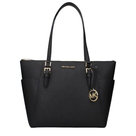 Michael Kors Zwarte Leren Schoudertas