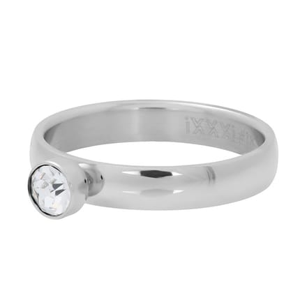 iXXXi Vulring Zirconia 1 Stone Crystal Zilver | Maat 17