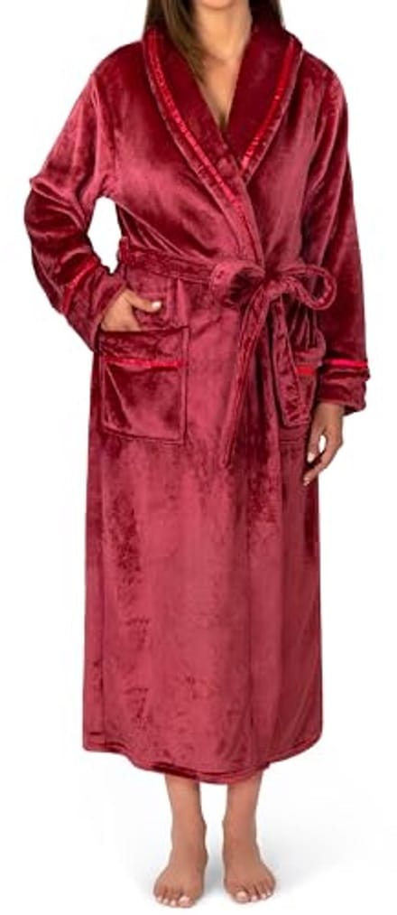 Dames Fleece Badjas - Zachte Fluffy Lange Spa Badjas