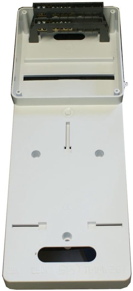 Tellerbord Wisselstroommeter - Driefasen Teller - Industriële Installatie - Transparant Deksel - 200x56x30mm - Grijs