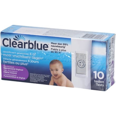 Clearblue Geavanceerde Digitale Ovulatietestset - 1 Digitale Houder En 10 Testen