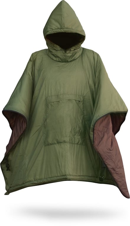 OFFLANDER TRAVELCAMPEXPLORE - Regenponcho - Ocieplany - Waterdicht - Groen/Brons