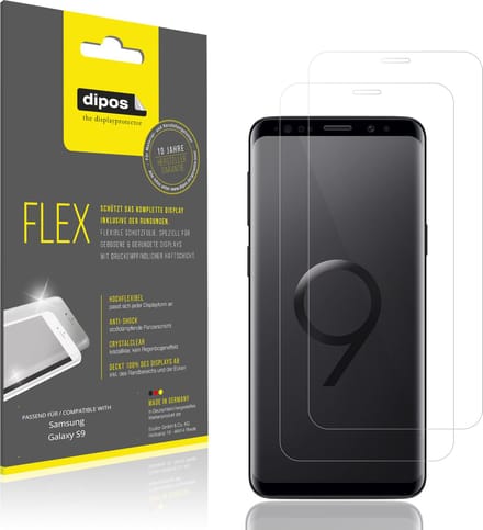 dipos – 2x Beschermfolie geschikt voor Samsung Galaxy S9 | 3D Full Cover Screenprotector | 100% Passend