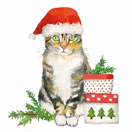 PPD - Lunch servetten - Christmas Kitty