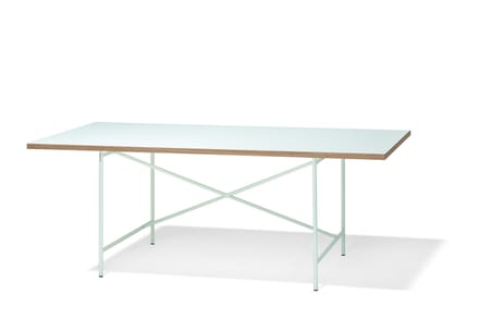 Richard Lampert Tafel Eiermann 1 - melamine wit/eiken rand - 110 x 66 cm - wit - middelste stut - 160 x 80 cm