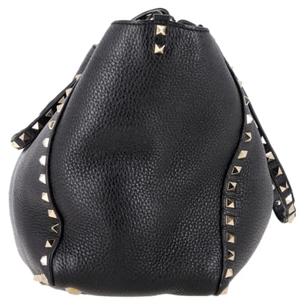 Valentino Medium Rockstud Tote in Zwart Kalfsleer