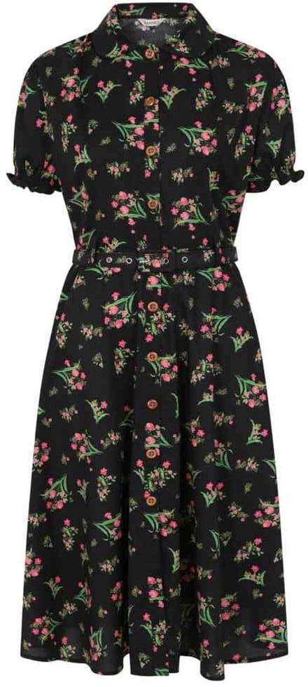Banned - Star Jules Flare jurk - S - Zwart