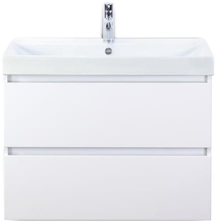 Maxx XL Badmeubelset 80 cm - Wit Hoogglans - Wastafel Just 1 Kraangat