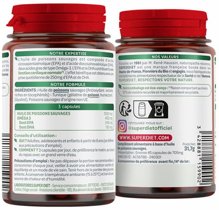 Superdiet Omega 3 45 Capsules