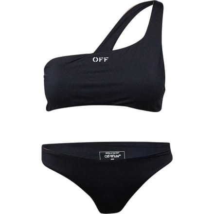 Off-White Dames/Dames Tweedelig Badpak (Zwart, Wit)