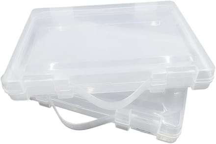Transparante Plastic Bestandsdozen - 2-Pack Draagbare Archiefdozen voor Multifunctionele Opslag (30 * 21 cm)