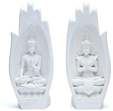 Namaste Mudra Handen met Boeddha's wit